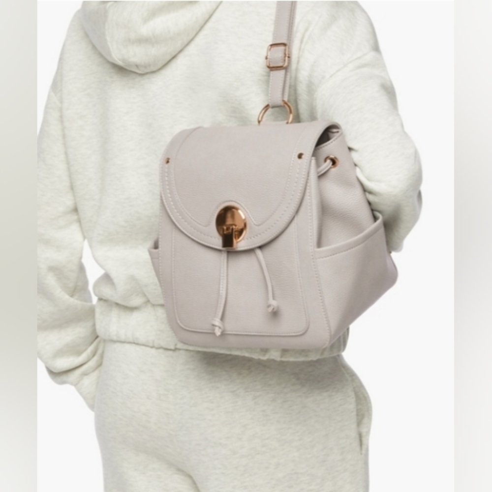 JustFab Blue Circle Flap Backpack MSRP $59